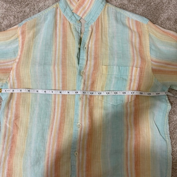 Striped Linen Shirt Sz Small - Picture 8 of 9